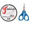 Шнур DAIWA J-Braid X8E-W/SC 0,06мм 150м multicolor + ножницы 40002983